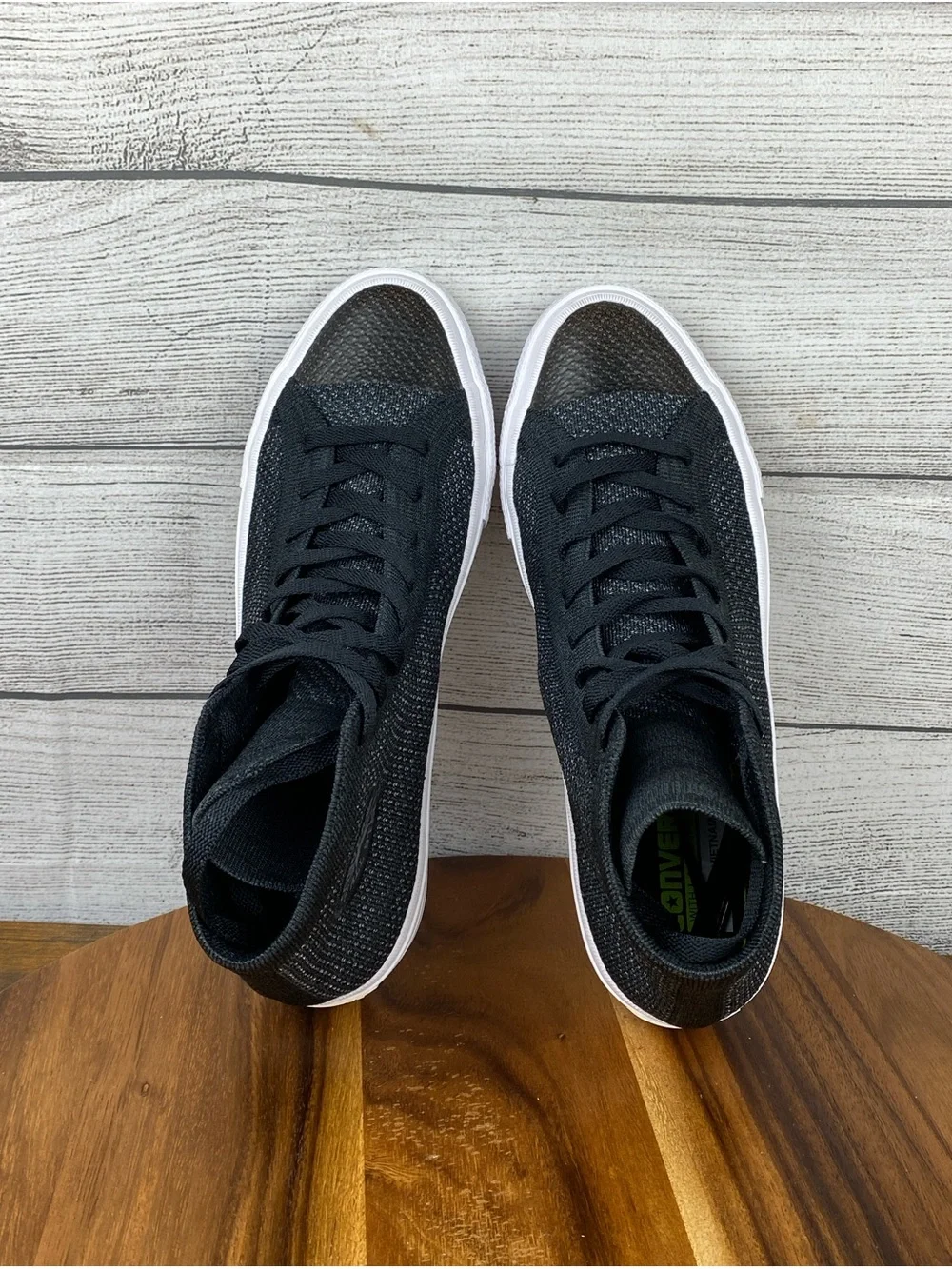 Converse Chuck Taylor All Star Nike Flyknit High Black Shoe 156736C Mens Size 8